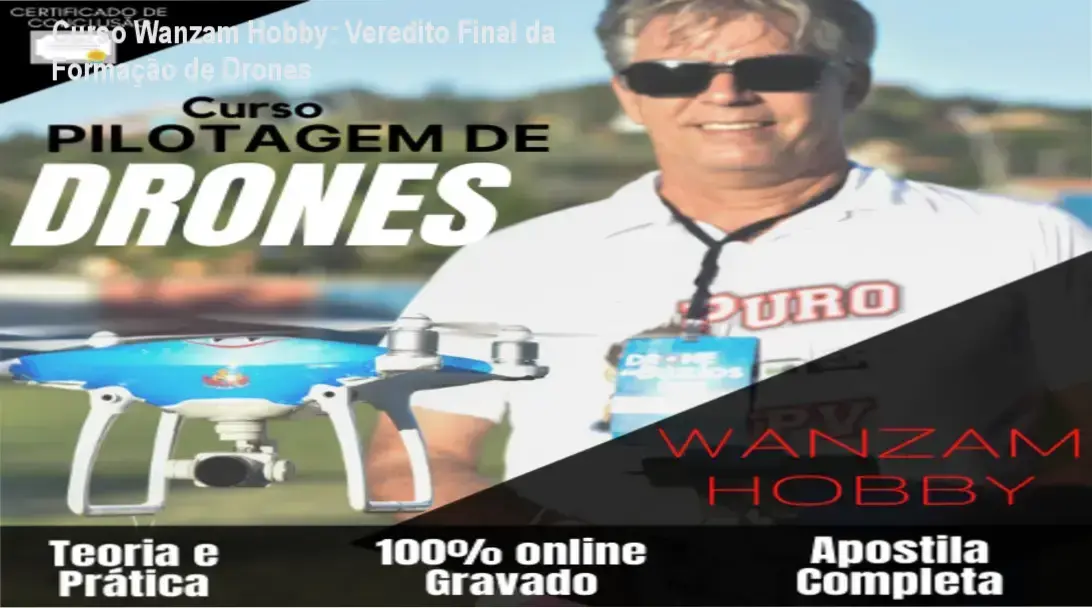 Instrutor Wanzam Hobby demonstrando a pilotagem técnica de um drone