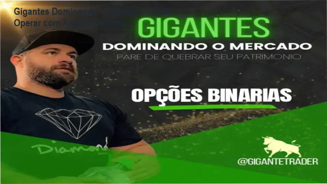 Interface de análise técnica de opções binárias do curso Gigantes Dominando o Mercado