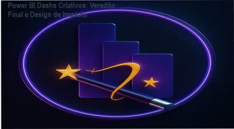 Interface de dashboard profissional criada no curso Power BI Dashs Criativos