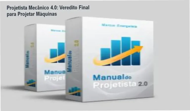 Interface do curso Projetista Mecânico 4.0 focada em desenvolvimento de máquinas industriais