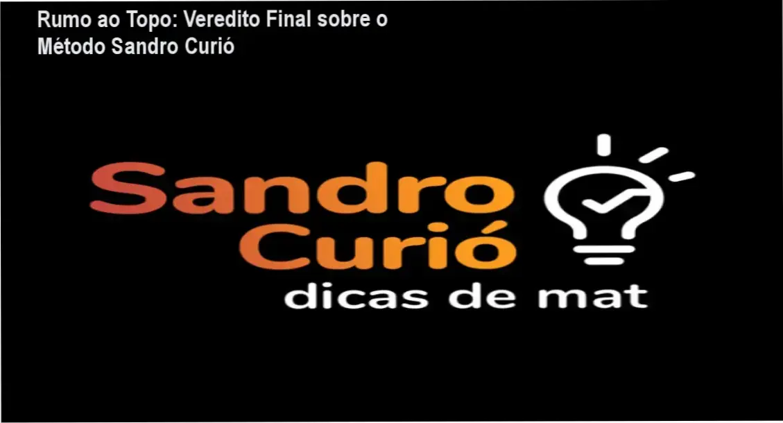 Interface do curso Rumo ao Topo do professor Sandro Curió com materiais de matemática para ENEM