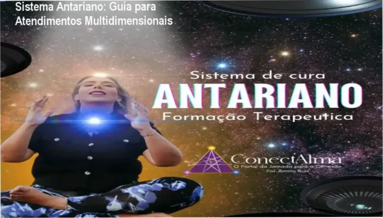 Representação visual do Sistema Antariano de Cura Multidimensional e terapia quântica