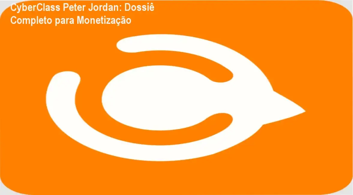 Interface do portal CyberClass de Peter Jordan com foco em cursos de monetização digital