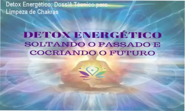 Representação de limpeza energética e alinhamento de chakras do curso Detox Energético