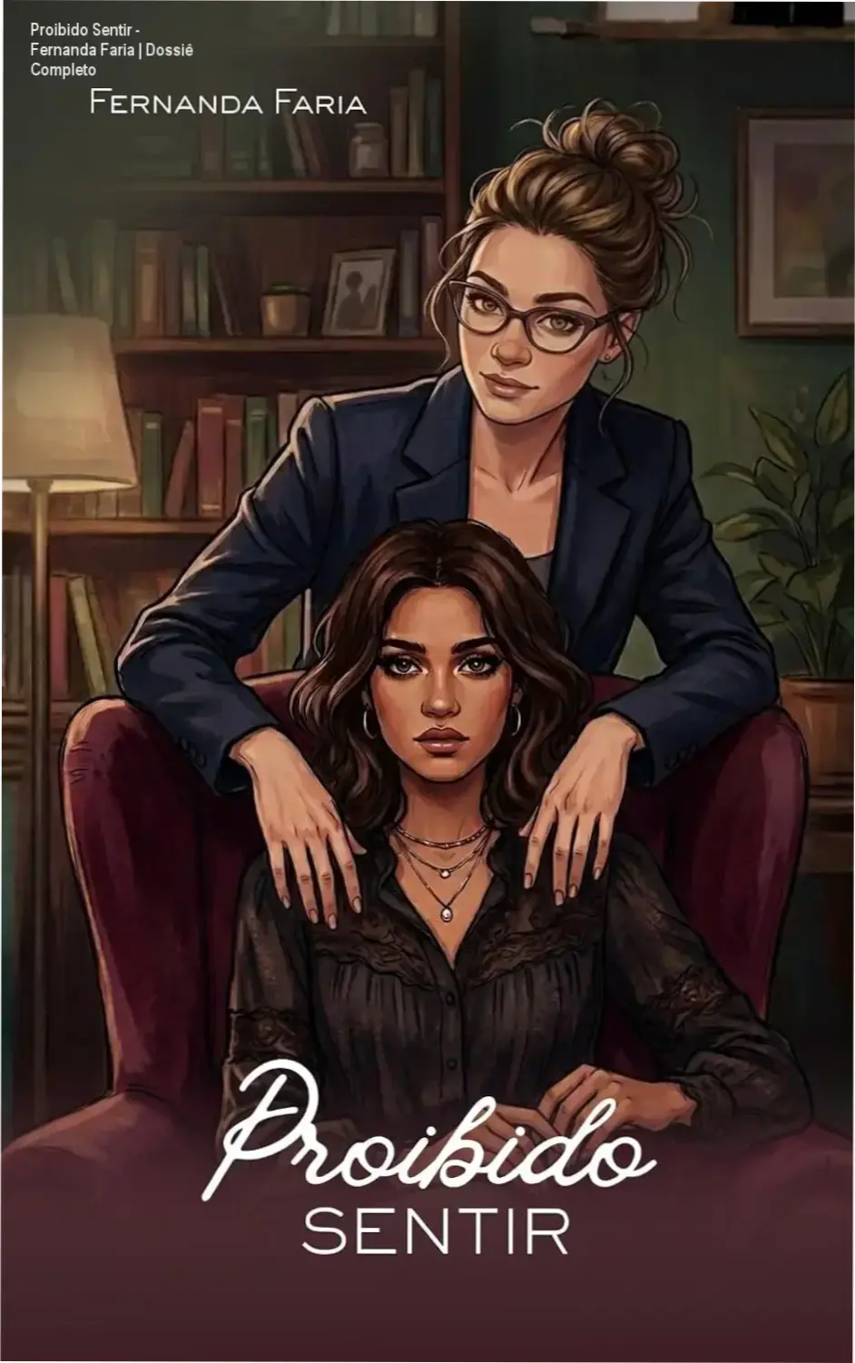 Capa do ebook Proibido Sentir de Fernanda Faria explorando drama psicológico