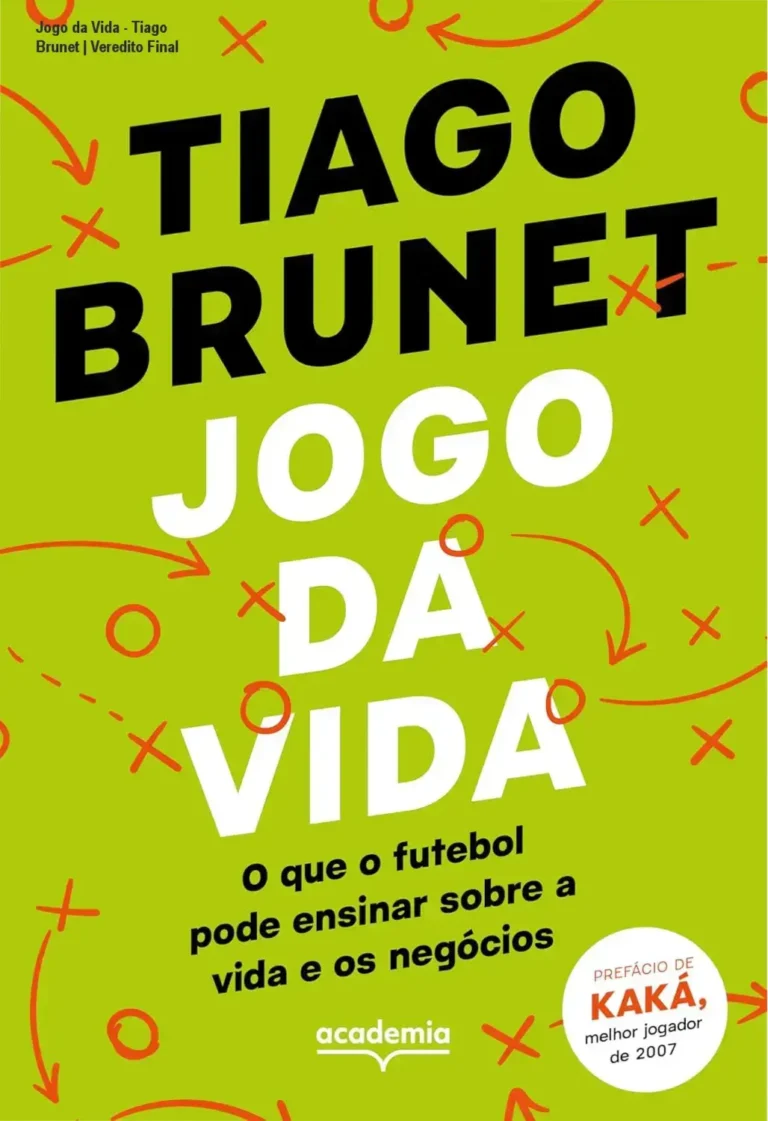 Capa do livro Jogo da Vida de Tiago Brunet sobre liderança e negócios