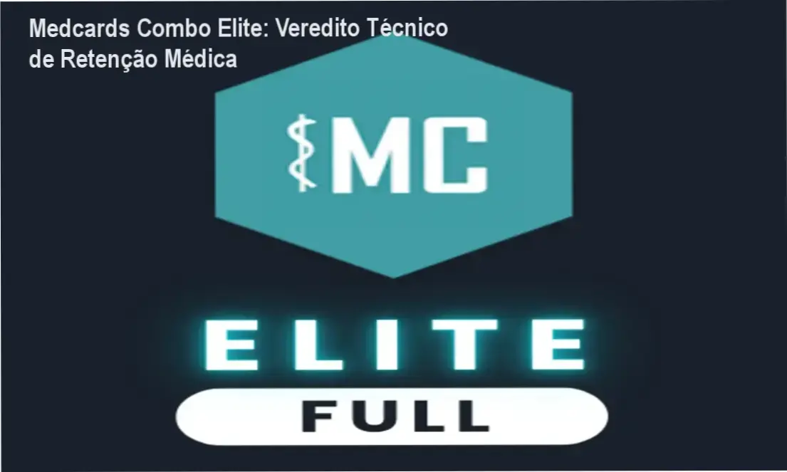 Interface do Medcards Combo Elite exibindo flashcards de medicina para estudo ativo