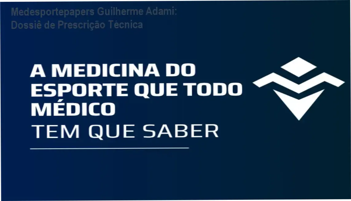 Interface do curso medesportepapers de Guilherme Adami sobre medicina do esporte para médicos