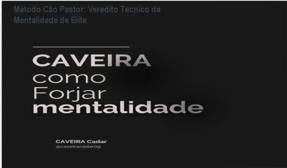 Representação de disciplina e foco mental baseada no Método Cão Pastor de Ronald Cadar