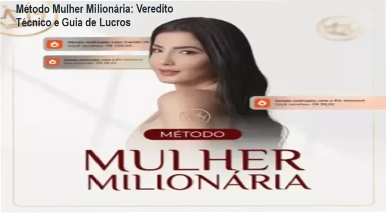 Tela do curso Método Mulher Milionária de Mikaele Gomes focado em renda online via celular