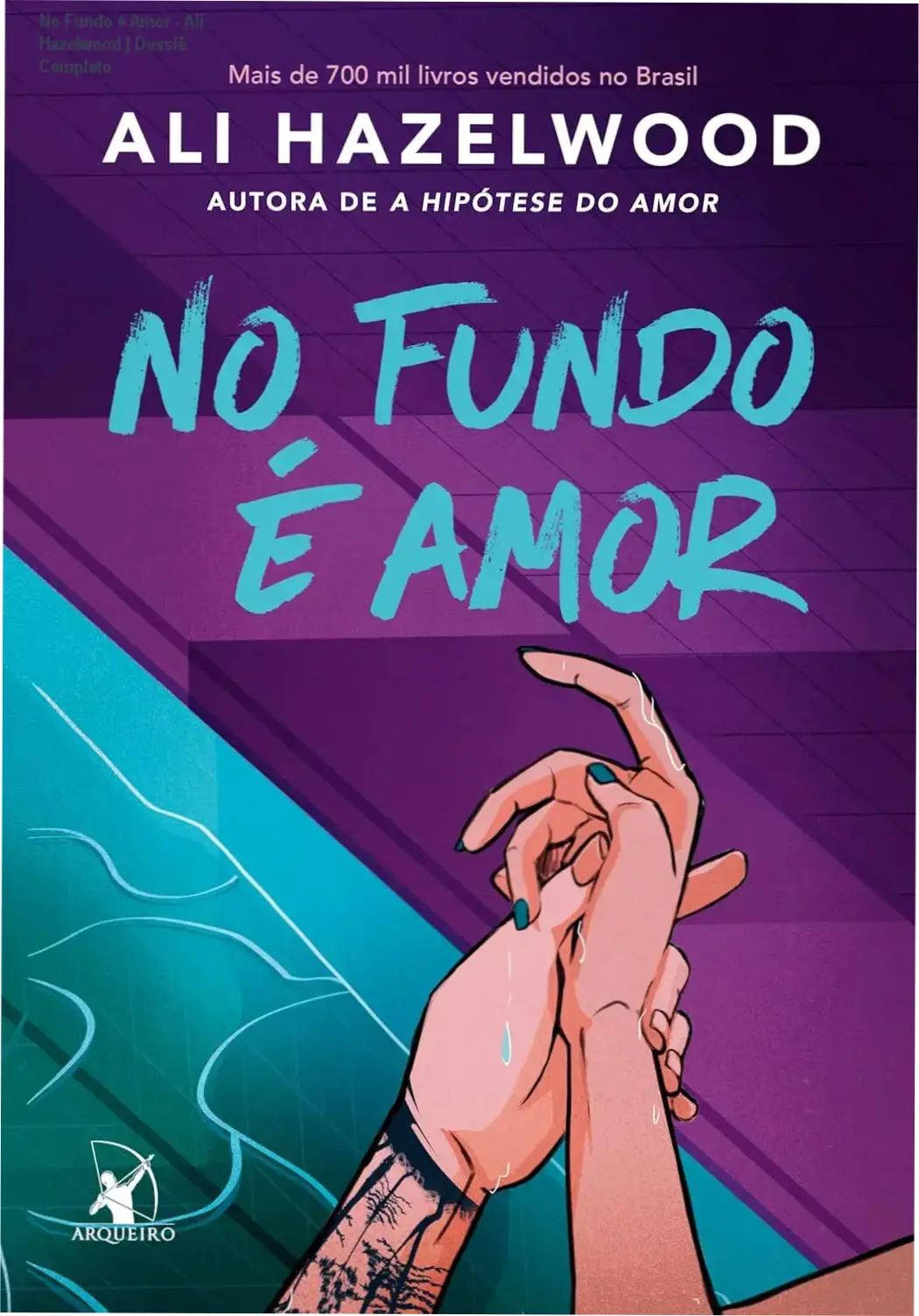 Capa do livro No Fundo é Amor de Ali Hazelwood em dispositivo Kindle
