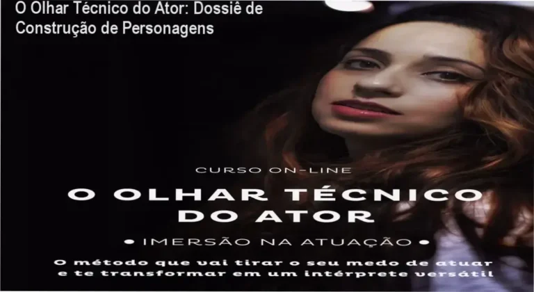 Ator aplicando técnicas de imersão e construção de personagem do curso O Olhar Técnico do Ator