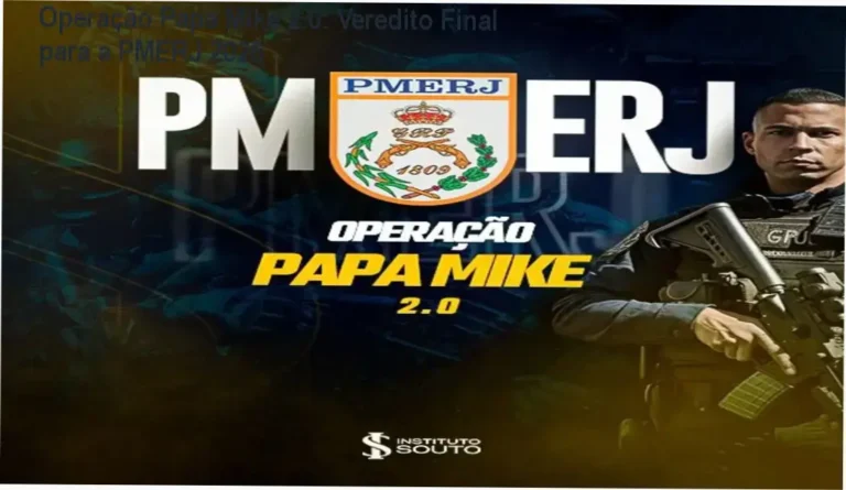 Material de estudo do curso Operação Papa Mike 2.0 para Soldado PMERJ em um dispositivo móvel
