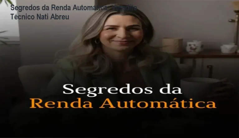 Interface do curso Segredos da Renda Automática de Nati Abreu focado em produtos digitais com IA