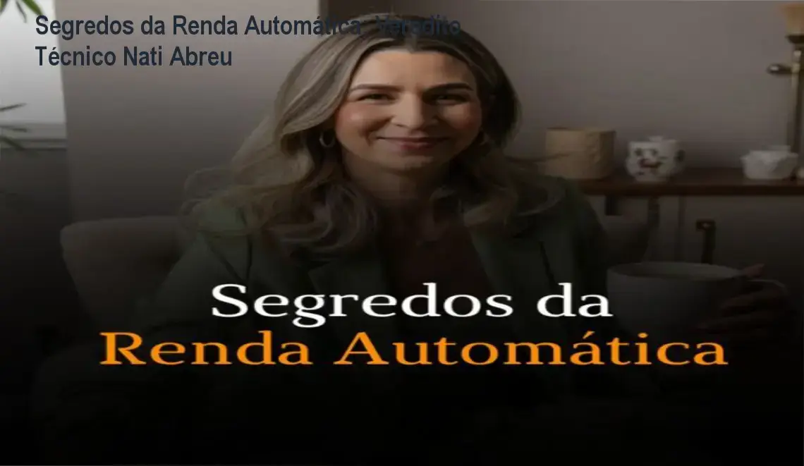 Interface do curso Segredos da Renda Automática de Nati Abreu focado em produtos digitais com IA