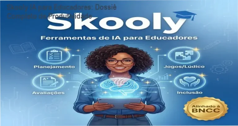 Interface da plataforma Skooly IA exibindo ferramentas de automação de planos de aula para professores